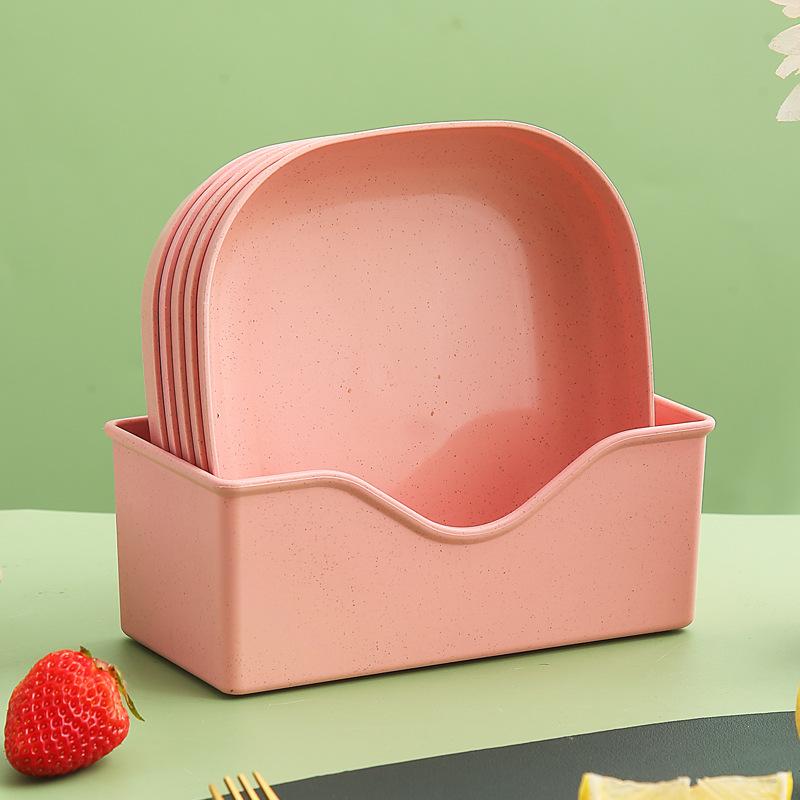 1pcs Set Reusable Fruit & Dessert Plates - Washable, Multifunctional Snack Dishes with Built-In Base for Bones & Candy - Versat