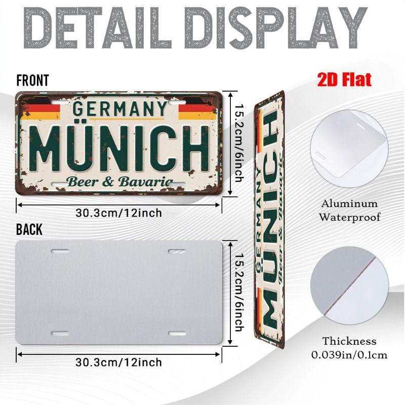 Urban City Theme Metal Tin Sign for Bar Garage Interior
