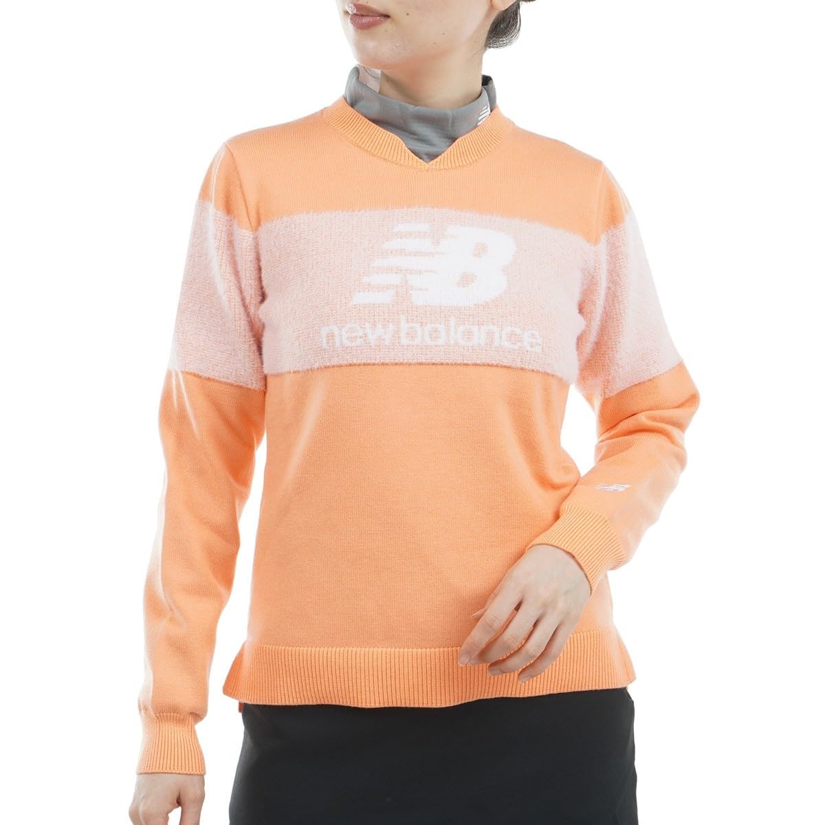 

Golf Crew Neck Knit 0 [New Balance] (Stretchy/Brand Logo) / Women s / 012-4270507 151_Orange [S]