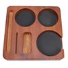   Filter Holder with Non-Slip Support for Coffee Pressing Station in Walnut Wood