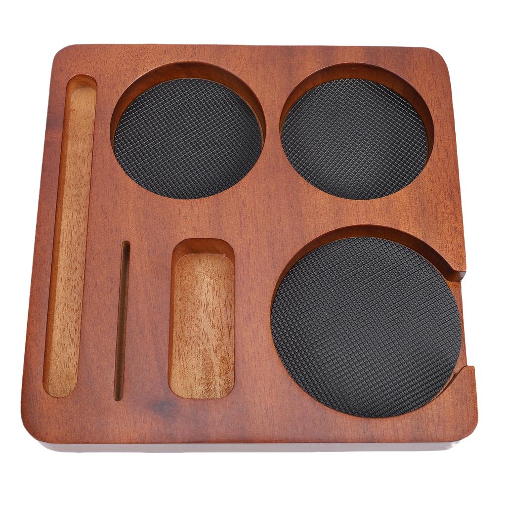   Filter Holder with Non-Slip Support for Coffee Pressing Station in Walnut Wood