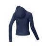 Skechers Freedom Series Comfortable Zipper Simple Hooded Long Sleeve Jacket Women Jackets Deep-Navy P125W073-0012