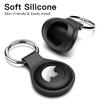 JETech Silicone Case for AirTag 2021 with Keychain, Protective AirTag Keychain, Portable Key Ring Cover, Easy Installation, Set of 4 (BlackWhiteNavy