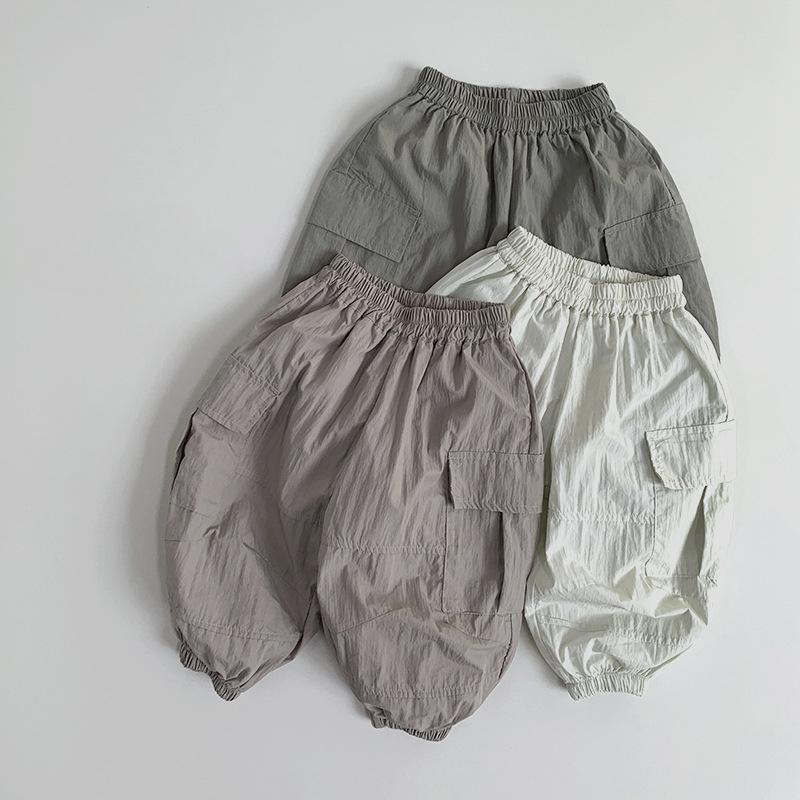 Spring and Summer Baby Thin Work Pants Mosquito Proof Breathable Pants Korean Personalized