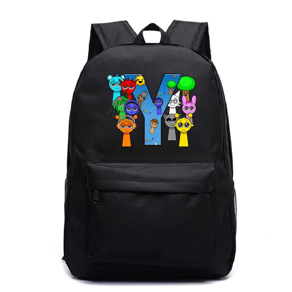 Leisure Travel Backpack Rhythm Box 26 Letter School Bag Elementary and Secondary School Students Peripheral Backpack Trend