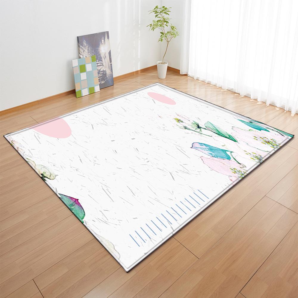 Textured Large Carpet Feather Wind Bedroom Floor Mat