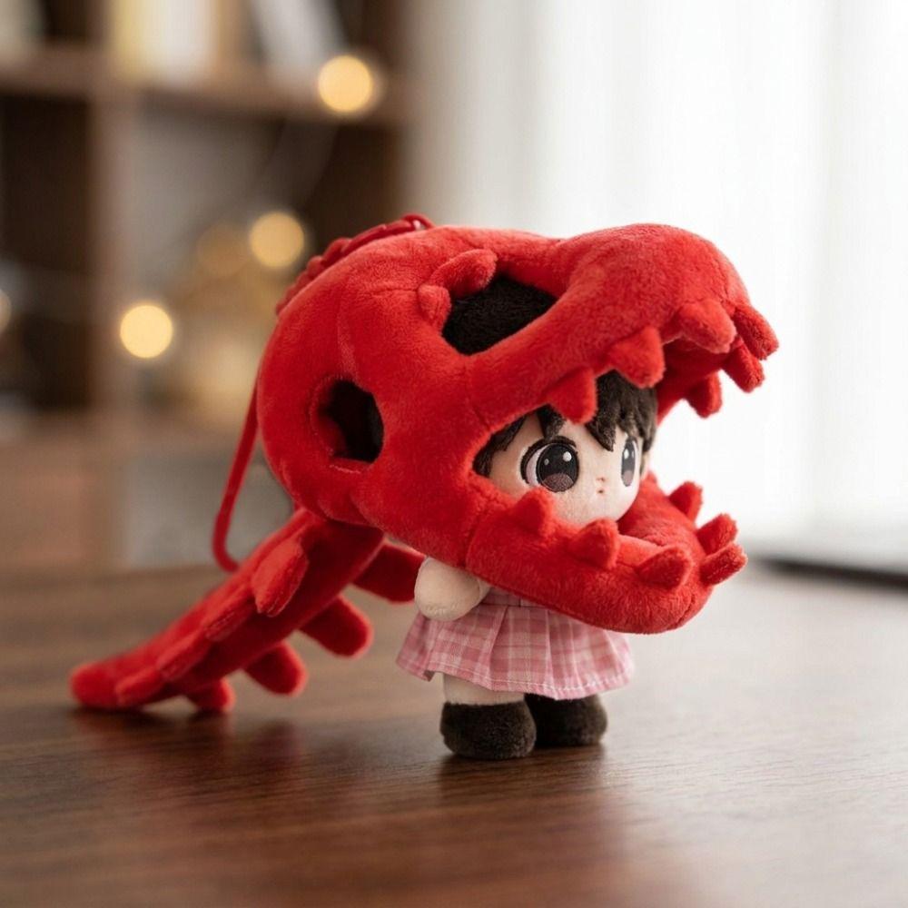 Bag Hanging Charm Dinosaur Bone Keychain With Lanyard Plush Hoodie Keychain Backpack Accessories