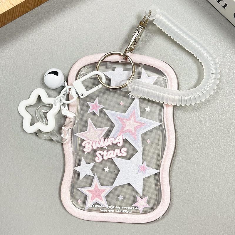 

С градиентным цветом Звезды Студенческий Слайд Карман Рукав для Карты Питания Автобусный Проездной Рукав для ID-карты Кампусный Держатель для Кредитной Карты