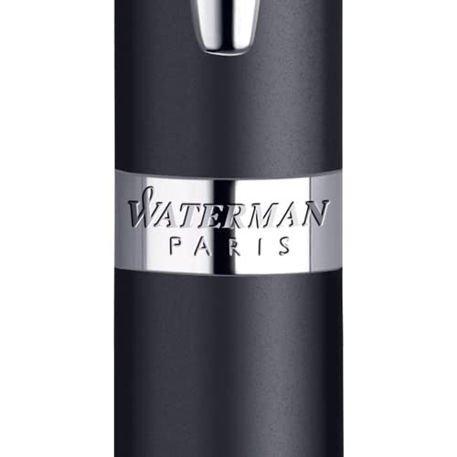 Official Waterman Metropolitan Ballpoint Pen, Premium Brand Gift, Essential Matte Black CT (S0920860)
