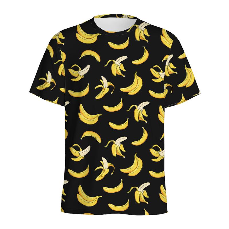 Aloha Banana 3d Printed T-shirt For Men Fashion Casual Short Sleeve Tops Summer Fruits Graphic Tees Kids Y2k Cartoon T Shirts