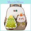 School Kids Nylon Bag With Christmas Tree And Little Bear Decoration For Daily
