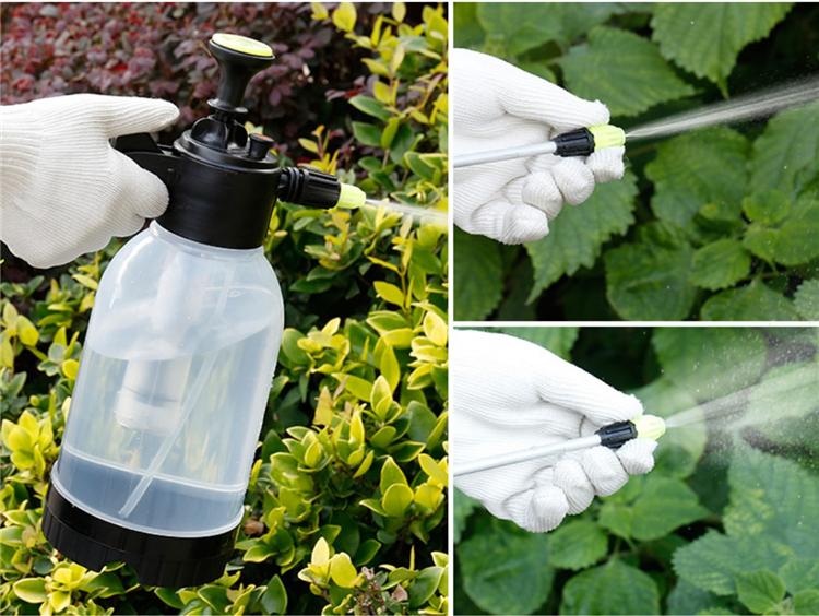 2LGarden Hand Pump Pressure Fine Mist Water Sprayer With Transparent Plastic Bottle