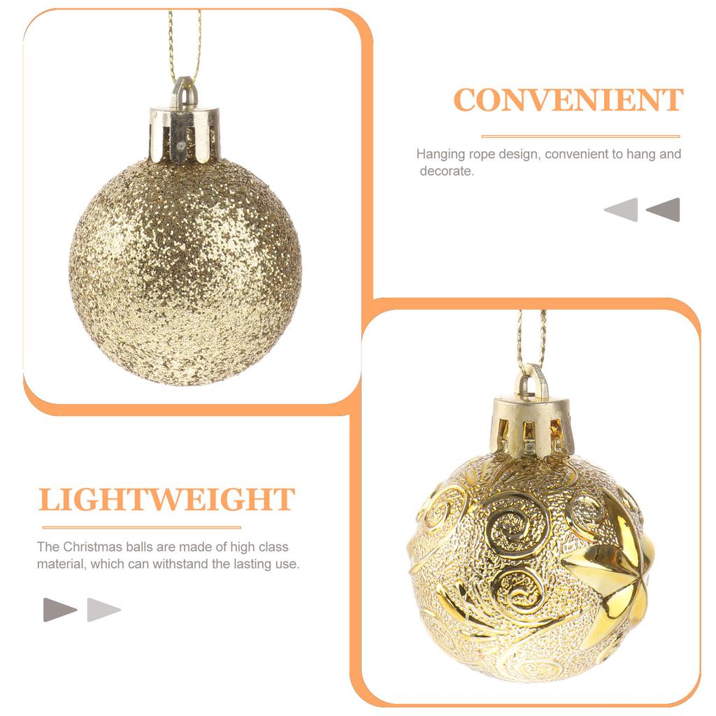 30Pcs Christmas Ball Pendants Set Premium Material Fine Workmanship Creative Shiny Design Xmas Tree Ball Hanging Decor Accessory