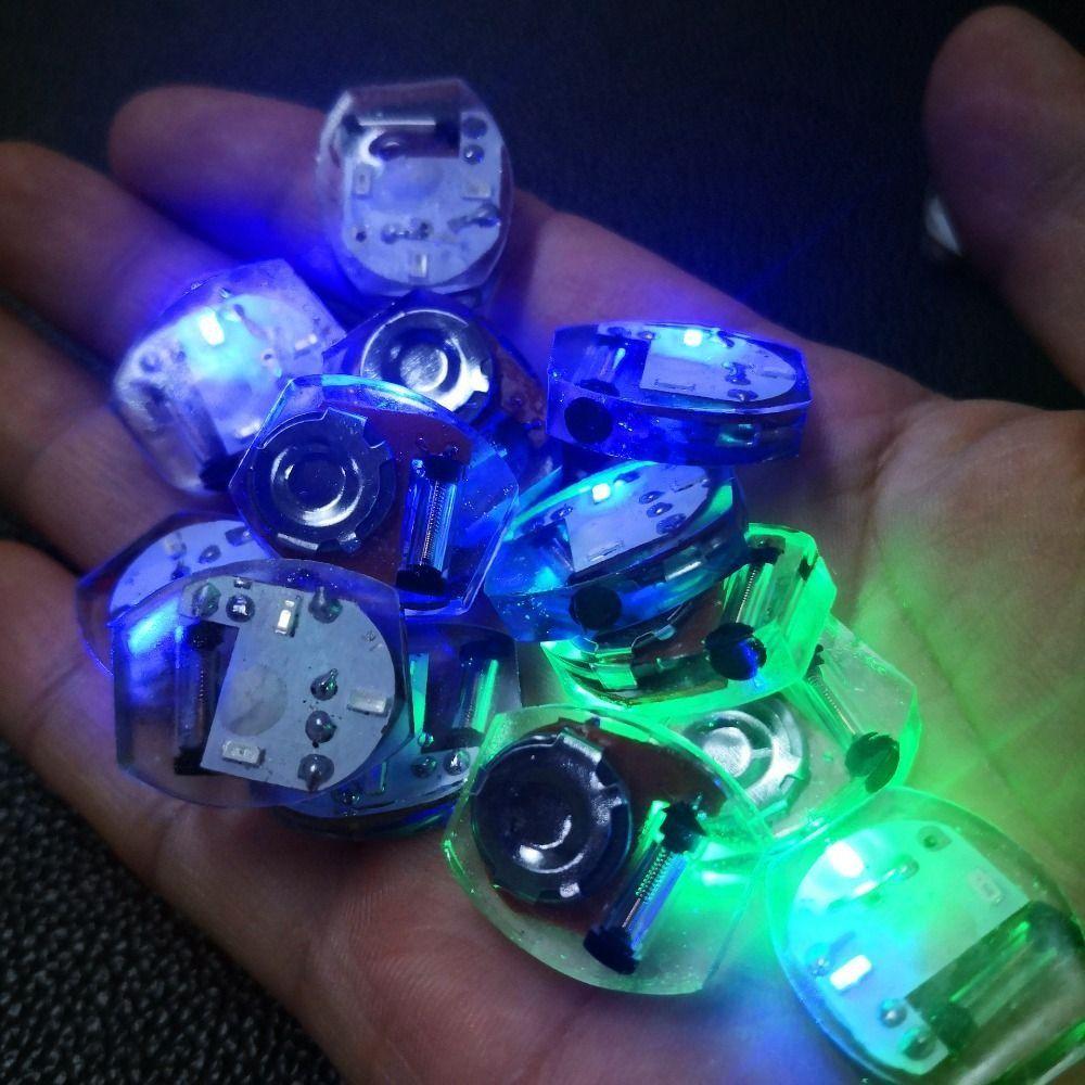 10Pcs Sandal Accessories Plastic LED Shoe Light Miniature Luminous Vibrating Light Glowing Hole Shoes Lamp Kids Gift
