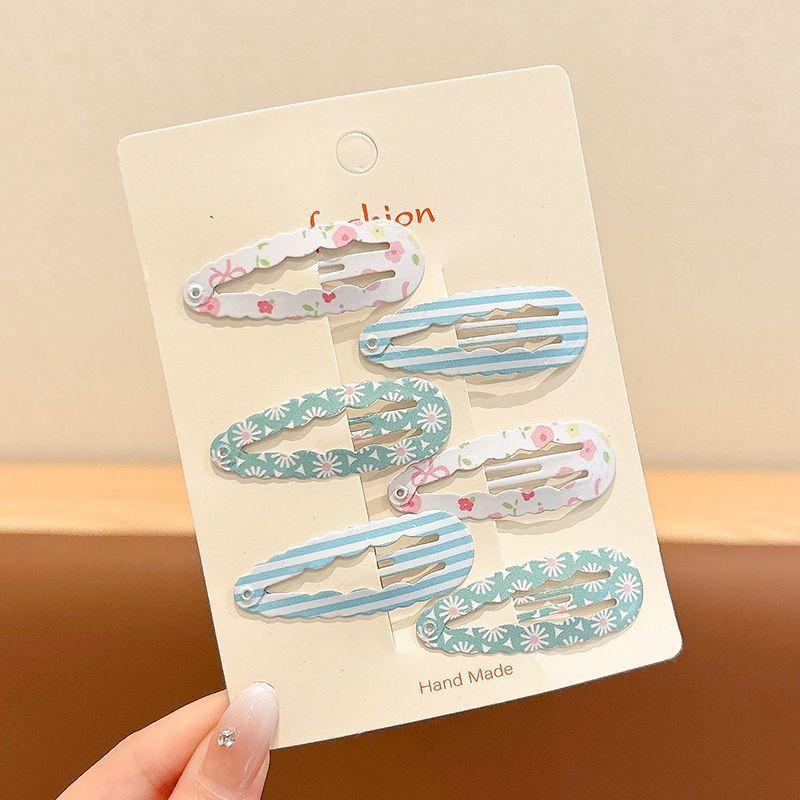 6 Piece Set Sweet Hair Clips Girls 2026 Hot Korean Floral BB Hairpin Side Clip for Children Bangs and Broken Hair BB Clip