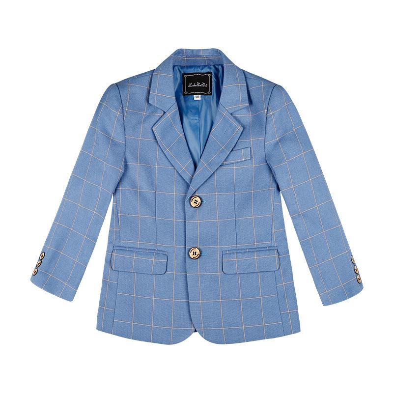 Chłopięcy blezer w kratę plus size - 2023 Dziecięcy garnitur sceniczny