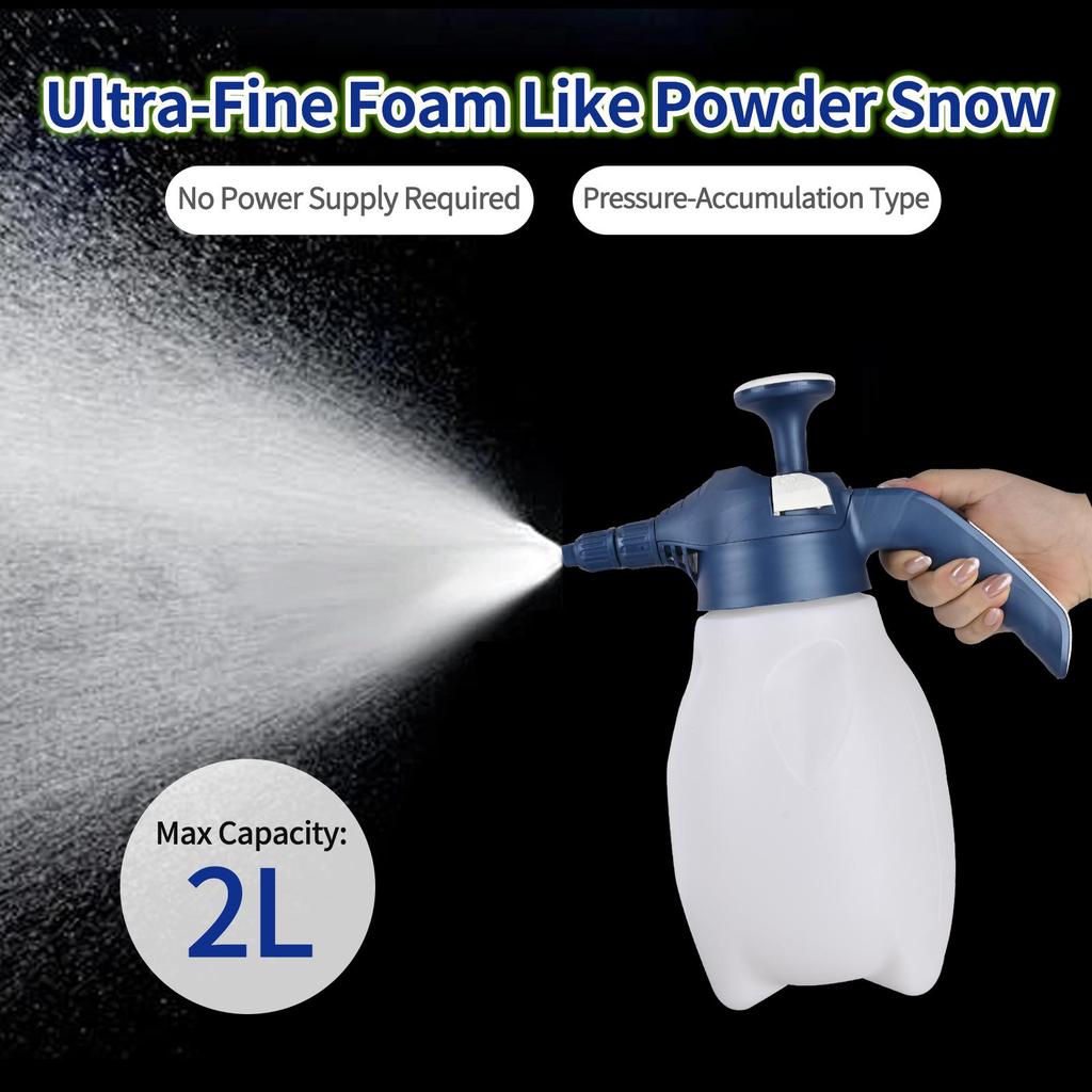 Foam Pump Blaster 68 Oz– Multi-Purpose Hand Pump Foam Sprayer with Dual Adjustable Nozzles + Perfect for Car Washing & Garden Watering
