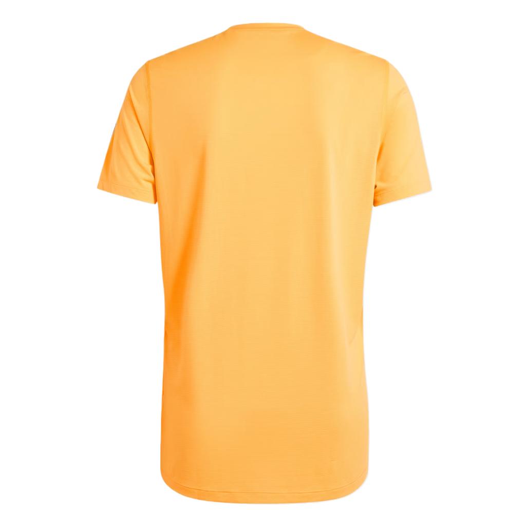 adidas Wings For Life Pohodlné Všestranné Odolné Jednobarevné Pruhované Písmeny Logo Značky Krátký Rukáv Tričko Pánské Vrcholy Žluté JI7632