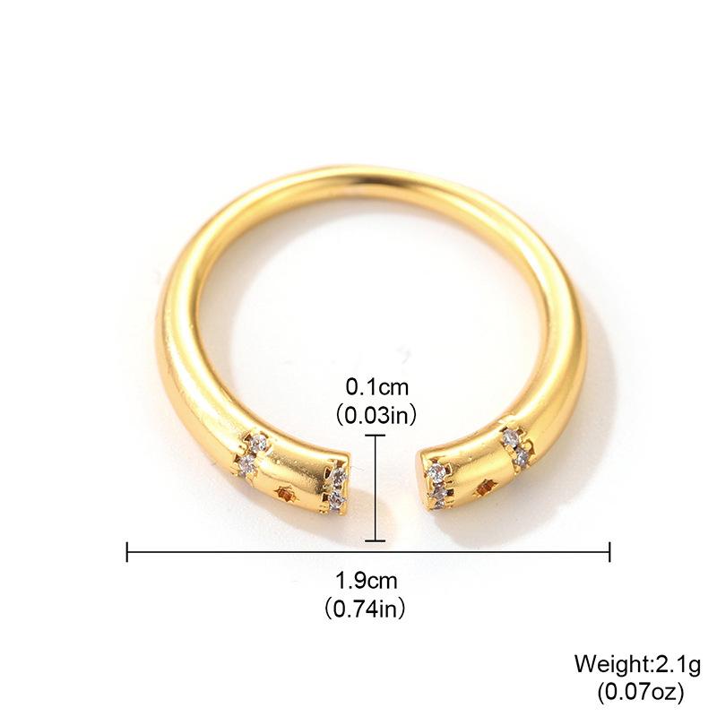 

European and American fashion rings, personalized versatile niche design sense, open ring, gold French light luxury