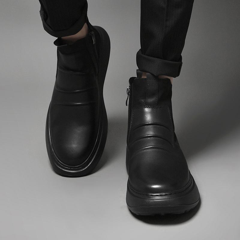 Модные высококачественные мужские повседневные туфли из натуральной кожи — фото 5