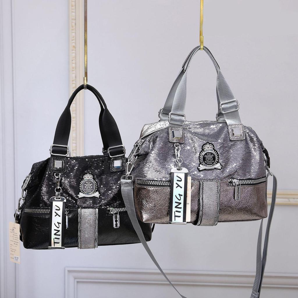 Fashionable Large Tote Bag with Sequins, Women's Stylish Crossbody Shoulder Bag