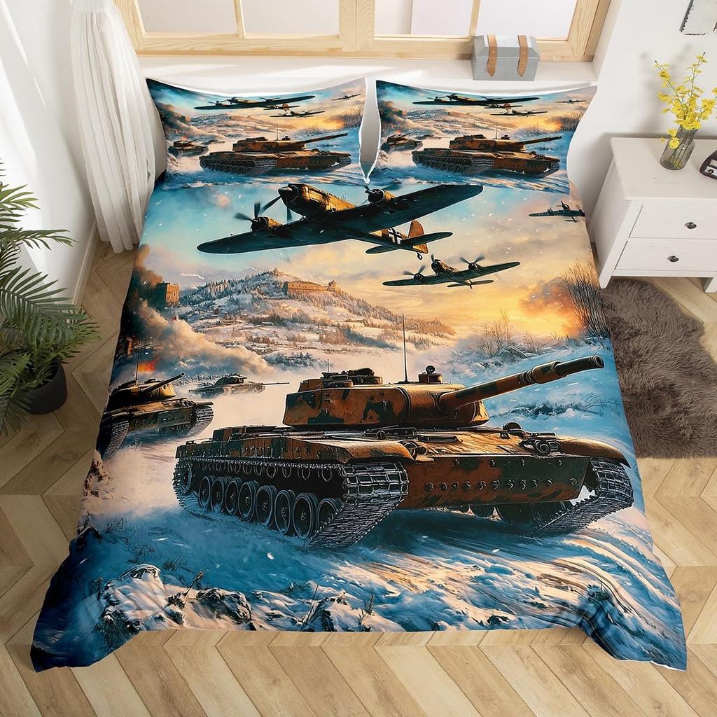 Tank Duvet Cover Set For Teens Adults Queen Quilt Covers Lightweight Down Bedroom Decor 2 Pillowcases 1 Duvet Cover No Comforter