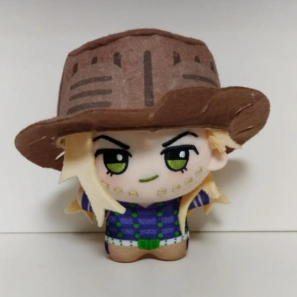 10cm Peluche Jonathan Joestar Giulio Cesare Gyro Zeppeli Con Cappello Bambole Peluche Jojo Cosplay Bambola Peluche Giocattoli Ciondoli Regalo di Natale