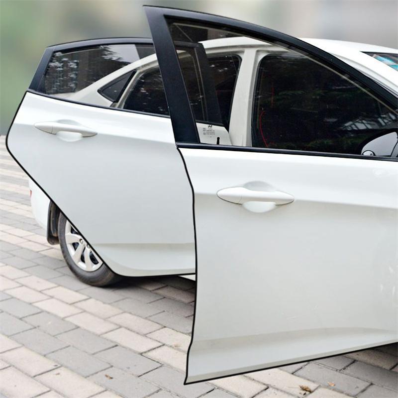 Car Door Edge Scratch Protector Strip Guard Trim Auto Door Anti Collision Strip Doors Moldings Adhesive Scratch Protector Interior Mirrors 6