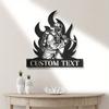 Classic Firefighter Metal Wall Sign Customizable Hanging Decor No Electricity