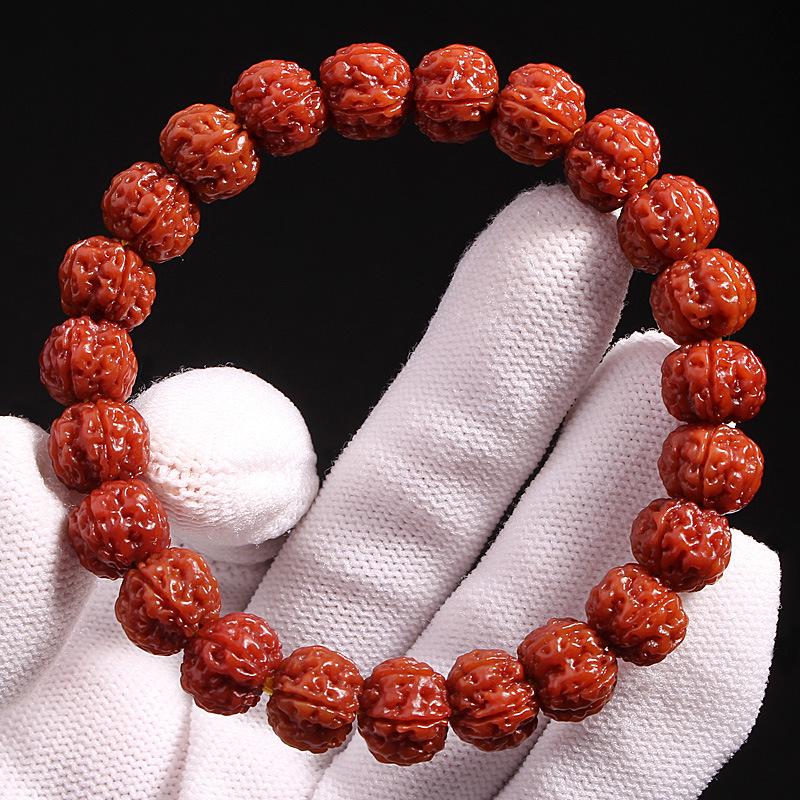 Men's King of Trees Bodhi Seed Bracelet - Original Little King Kong Buddhist Walnut Beads Single Circle.