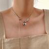 Pendant Necklace Women Short Stainless Steel Pendant Choker Neck Chain Stainless Steel Material Jewelry Gift for Girls