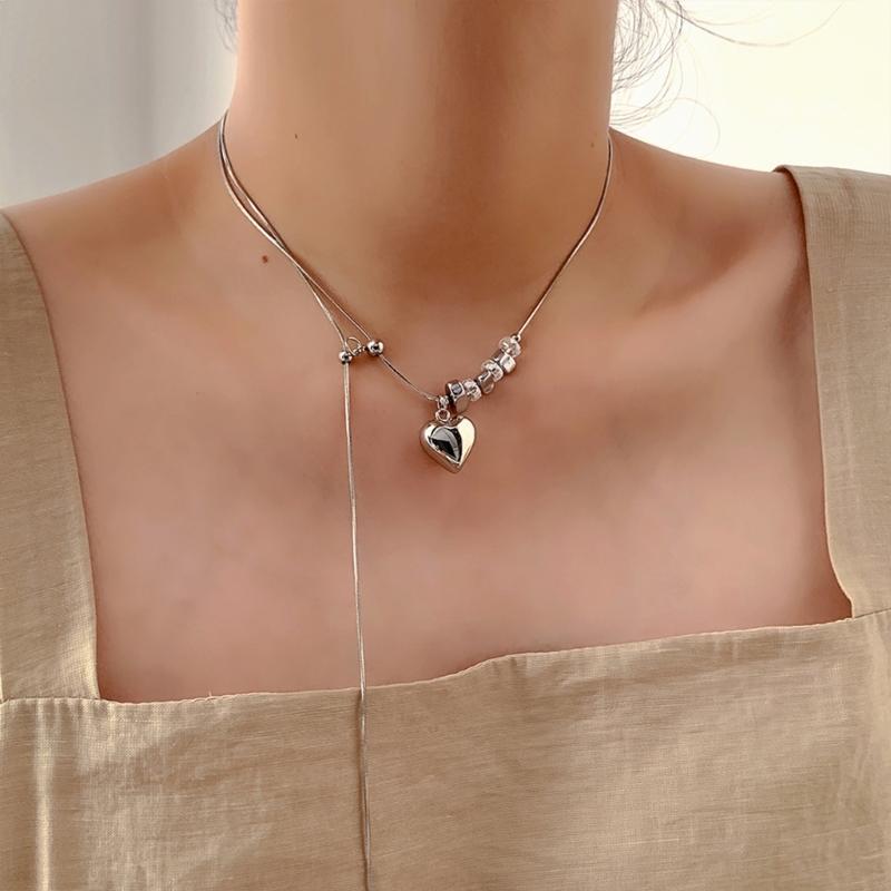 Pendant Necklace Women Short Stainless Steel Pendant Choker Neck Chain Stainless Steel Material Jewelry Gift for Girls