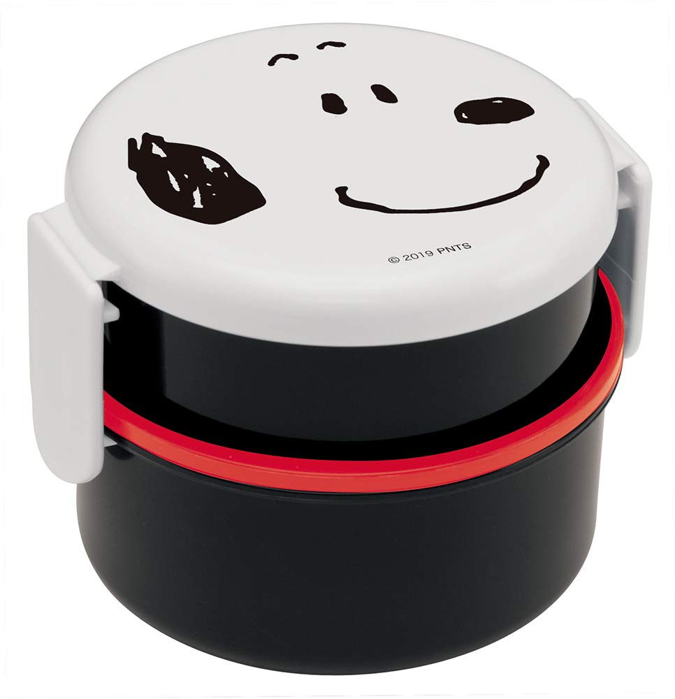Skater Round Lunch with Two Made in ONWR1 Box, 500ml, Fork, Tiers, Japan, Snoopy, Peanuts,