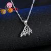 Pretty Angel Wings Shaped 925 Sterling Silver Jewelry Sets Crystal Pendant Chain/Necklace/Earrings For Women Fine Jewelry