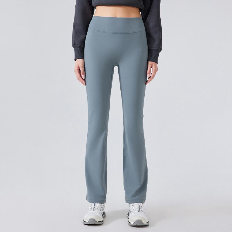 Fleece Micro-flared Pants High Waist Elastic Hip Lift Sports Fitness Pants Autumn and Winter New Nude Yoga Pants Women