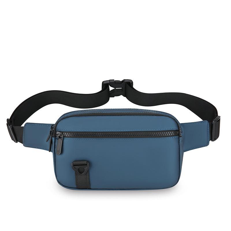 Sports Waist Bag Outdoor Shoulder Crossbody Bag Men s Business Chest Bag синий