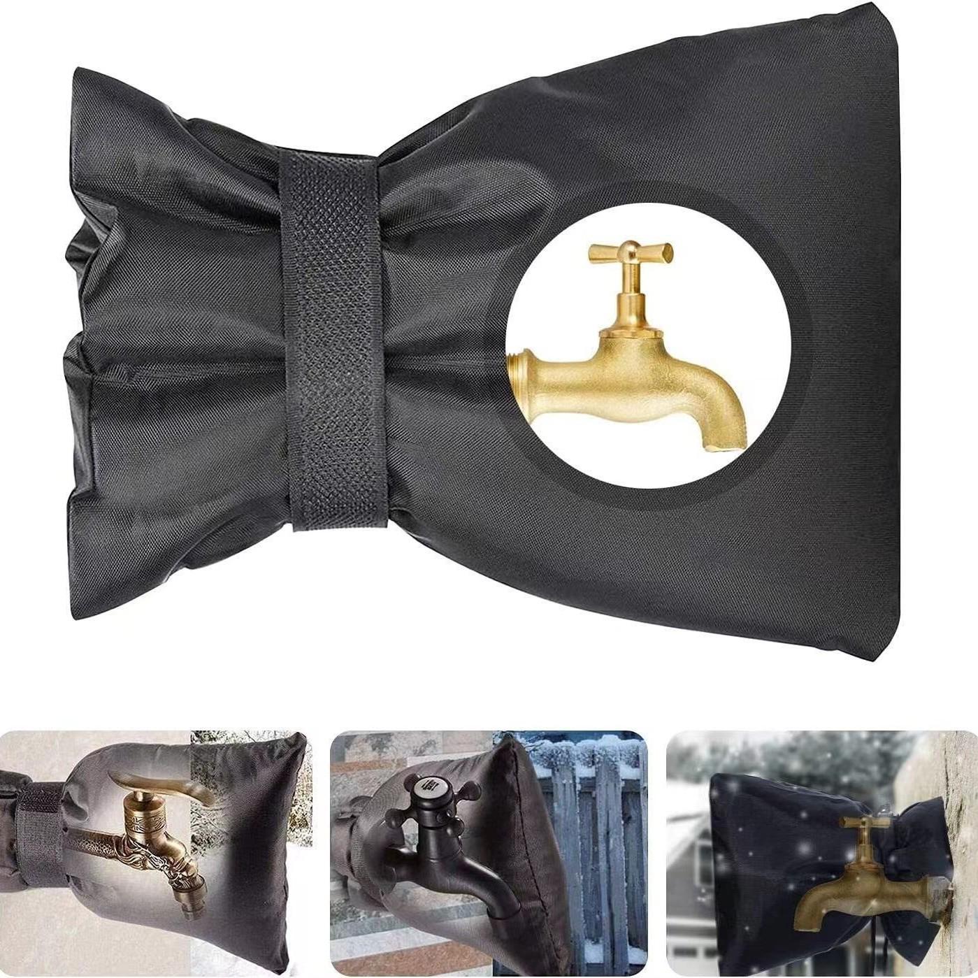 

Waterproof Anti-Freeze Faucet Cover with Drawstring 20x25 чорний