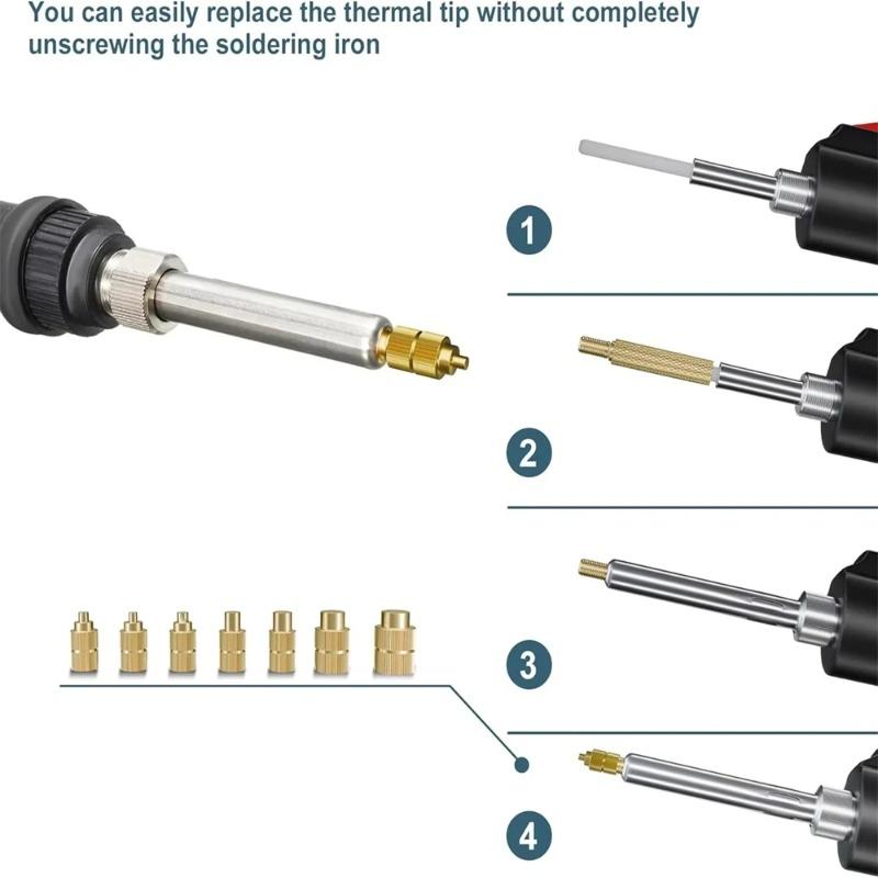 Heat Set Soldering Iron Tip Head Insert M2-M6 Hot Melt Brass Embedded Thread Nut Kit for Plastic Soldering
