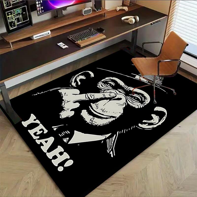 1pc Monkey Yeah! Carpet, Office Rug Outdoor Mat Home Decor Area Carpet Festival