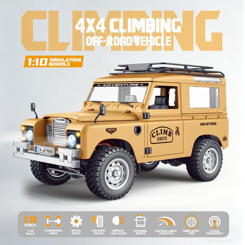 2026 Yeni 1:10 Tam Ölçekli Pickup Her Arazi Simülasyonu Off Road Tırmanma Aracı 15KM/H RC ARABA 2.4G Uzaktan Kumanda 100M LED'li