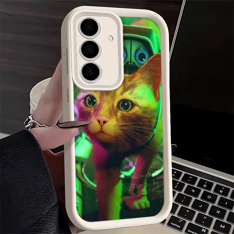 Phone Case for Samsung Galaxy A17 A16 A15 A14 A13 Stray Cat Game B-12 A56 A36 A26 A55 A35 A25 A54 A34 A24 A53 A33 A23 A07 A06