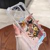 Flowers & Otter Pattern Transparent Phone Case For iPhone 17 11 13 12 14 15 16 Pro Max XS XR 15 16 Plus Shockproof Soft Cover