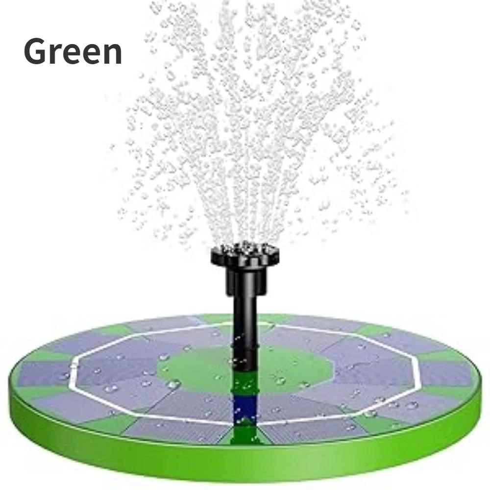Outdoor Solar Fountain 5V 3W Built-in 1200mAh Battery Fountain with 6 Nozzles DIY Floating Bird Bath Fountain IP65 Waterproof
