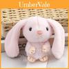 Adorable Llavero de Peluche de Conejo de Orejas Largas Juguete de Conejo Relleno Suave Terciopelo de Cristal