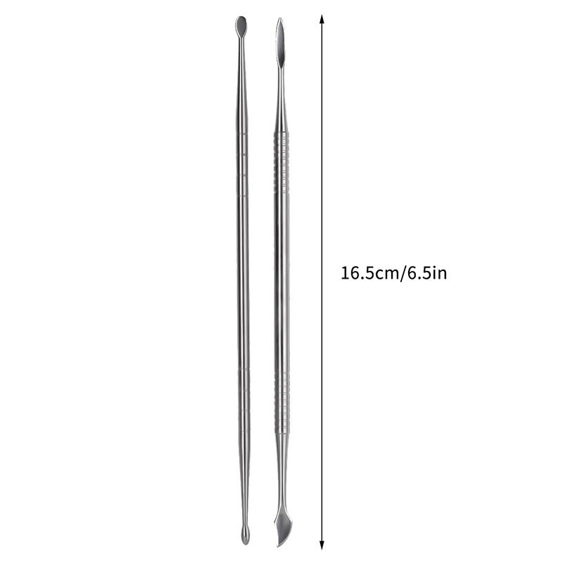 Metall Doppelköpfiger Nagel Schnitzstab Verlängerung Kleber Entfernungsstift Gel Entfernungsspatel Nagellack Dipping Entfernungswerkzeug
