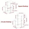 Transparent Acrylic Coffee Table Modern Sofa Beside Corner Tables Simple Living Room Side Table Portable Bedroom Storage Rack