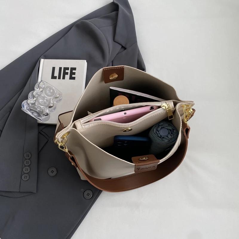 Geantă găleată versatilă pentru femei  capacitate mare  pendulară crossbody  design de nișă  elegantă  de înaltă calitate  nou