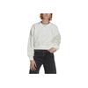 Adidas Originals Trefoil Solid Floral Logo Embroidered Crew Neck Sweatshirt Women Tops White HM1608