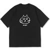 Fashion Cotton Funny T-shirts Men's Short Sleece Round Neck Anger Cat Printed Harajuku Summer Tees Oversized Tops Unisex