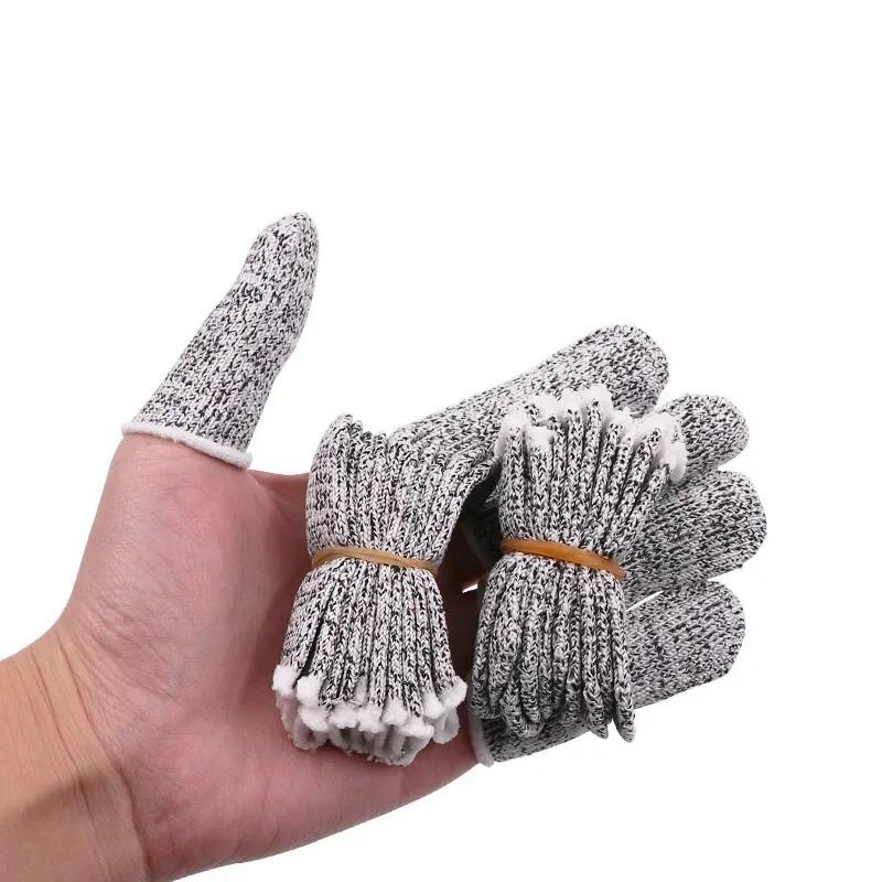 10Pcs Anti-Cut Finger Cots Thumb Protector Sleeve Cover Finger Peel Fingertip Gloves Picking Finger Cover Kitchen Tools